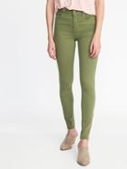Old Navy Womens High-rise Rockstar Skinny Jeans For Women Olive Through This Size 4
