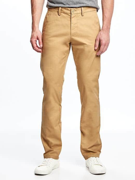 Old Navy Built In Flex Ultimate Slim Lightweight Khakis For Men - Maple Glazed