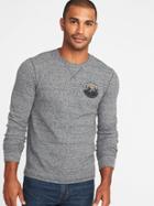 Old Navy Mens Graphic Built-in Flex Thermal-knit Tee For Men Everyday Adventures Size Xxl