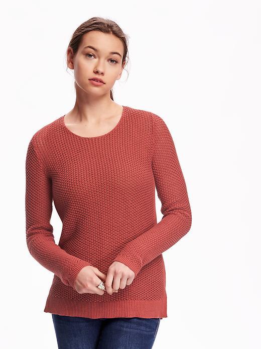 Old Navy Mesh Pullover For Women - Red Buttons