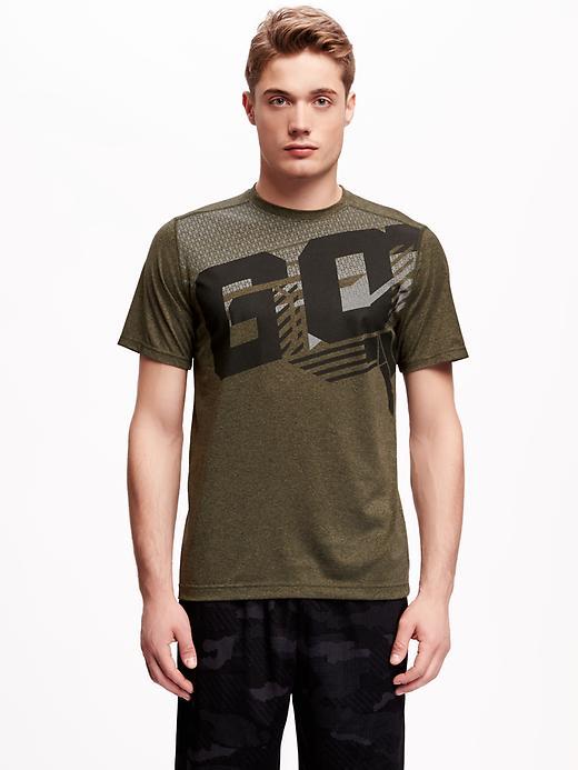Old Navy Go Dry Cool Performance Graphic Tee For Men - Hunter Pines Polyester