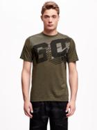 Old Navy Go Dry Cool Performance Graphic Tee For Men - Hunter Pines Polyester