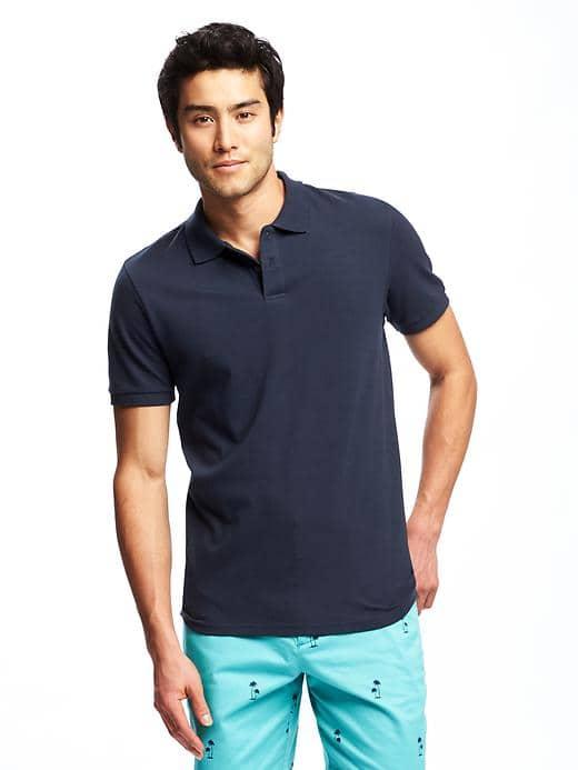 Old Navy Built In Flex Pro Polo For Men - Ink Blue