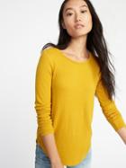 Old Navy Womens Relaxed Plush-knit Tee For Women Squash Size Xs