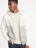 Old Navy Mens Classic Color-block Zip Hoodie For Men Oatmeal Heather Size L
