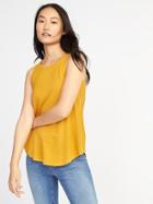 Old Navy Womens Luxe High-neck Swing Tank For Women Golden Opportunity Size Xl