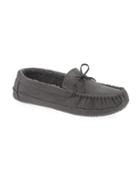 Old Navy Sueded Moccasin Slippers Size L - Dark Gray
