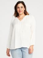 Old Navy Satin Tie Neck Plus - Creme De La Creme