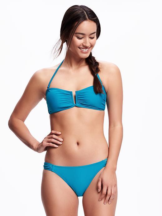 Old Navy Halter Bandeau Bikini Top - Teal Breaker Nylon