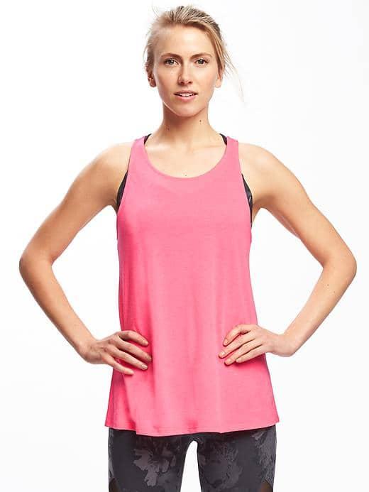 Old Navy Go Dry Cross Back Tank For Women - Absolute Pink Neon
