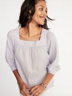 Relaxed Square-neck Top For Women