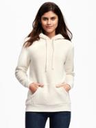 Old Navy Relaxed Sherpa Hoodie For Women - Creme De La Creme