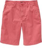 Old Navy Mens Broken In Khaki Shorts 10&quot; Size 38w 12/13 Tall - Berry Red