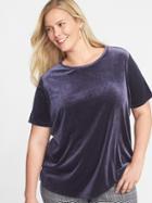 Old Navy Womens Plus-size Velvet Top Lost At Sea Navy Size 1x