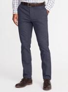 Old Navy Mens Slim Signature Built-in Flex Non-iron Pants For Men Dark Navy Size 42w