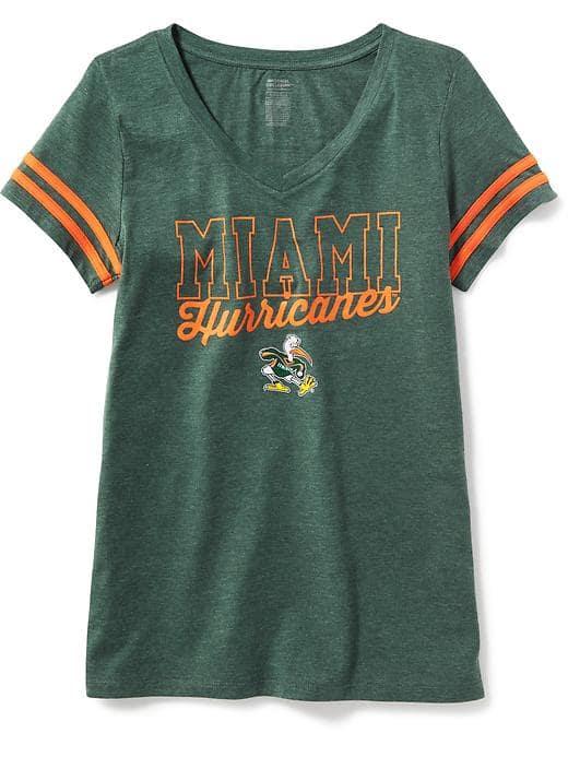 Old Navy Ncaa Varsity Style Tee For Women - University Of Miami
