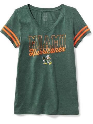 Old Navy Ncaa Varsity Style Tee For Women - University Of Miami