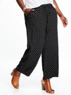 Old Navy Soft Wide Leg Plus - Black Print