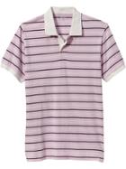 Old Navy Mens Striped Jersey Polos Size Xxl Big - Pink Stripe