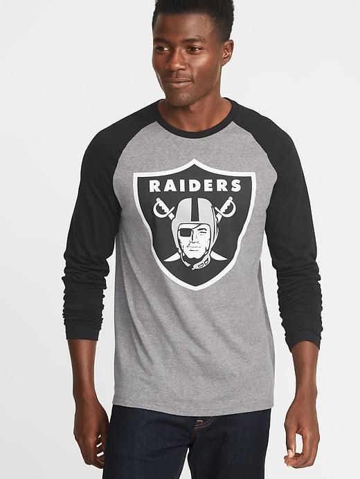 Old Navy Mens Nfl Graphic Raglan Tee For Men Raiders Size Xl