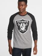 Old Navy Mens Nfl Graphic Raglan Tee For Men Raiders Size Xl