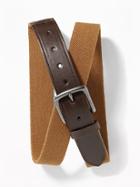Old Navy Mens Stretch-canvas Belt For Men Camel Size S