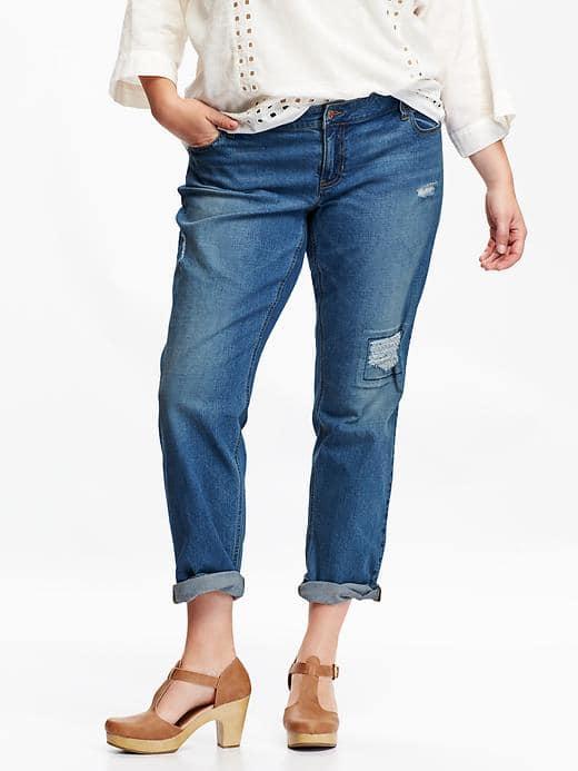 Old Navy Womens Plus Boyfriend Skinny Ankle Jeans - Stirling