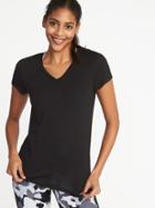 Old Navy Womens Ultra-light V-neck Performance Tee For Women Black Size S
