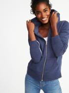 Old Navy Womens Relaxed Full-zip Fleece Hoodie For Women Lost At Sea Navy Size Xxl