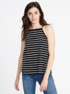 Old Navy Womens Square-neck Swing Cami For Women Black Stripe Top Size Xxl