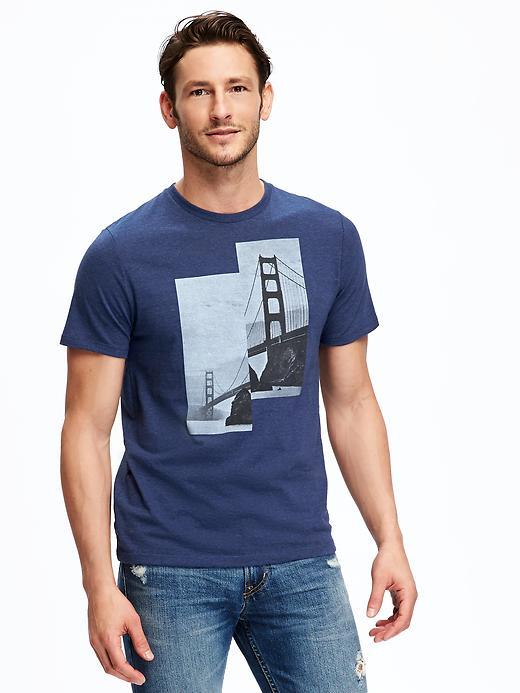 Old Navy Graphic Tee For Men - Cosmic Blue