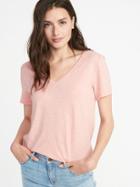 Old Navy Womens Everywear Slub-knit Tee For Women Bella Donna Pink Size M