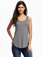 Old Navy Relaxed Curved Hem Scoop Neck Tank For Women - Blank Slate