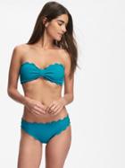 Old Navy Jacquard Bandeau Bikini Top For Women - Hot Teals Polyester