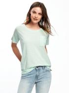 Old Navy Boyfriend Pocket Tee For Women - Mini Mint
