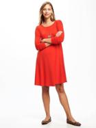 Old Navy Knit Swing Dress For Women - Tobiko Orange