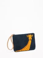 Old Navy Womens Sueded Graphic Wristlet For Women Blue Size One Size