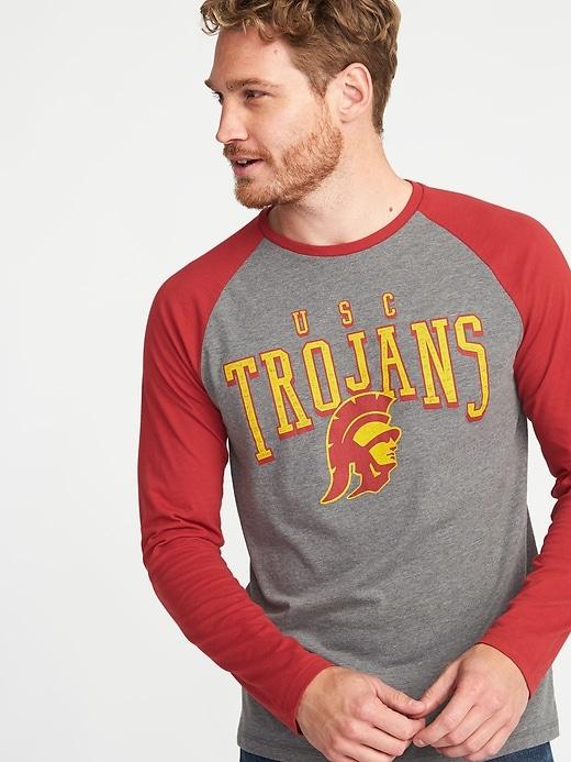 Old Navy Mens Ncaa Raglan Tee For Men Usc Size S