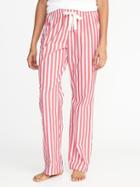 Old Navy Womens Poplin Sleep Pants For Women Red Stripe Size Xxl