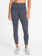 Old Navy Womens High-rise Zip-pocket 7/8-length Street Leggings For Women Medium Gray Size Xs