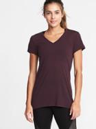 Old Navy Womens V-neck Performance Tee For Women Sumptuous Purple Size S