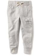 Old Navy Graphic Fleece &quot;94 Old Navy&quot; Jogger Size 12-18 M - Heather Grey