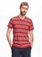 Old Navy V Neck Jersey Tee For Men - Heather Red