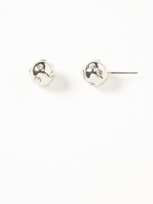 Old Navy Pave Dot Stud Earrings For Women - Silver