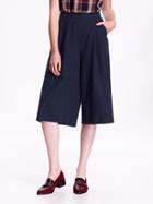 Old Navy Womens Mid Rise Flannel Twill Culottes Size L - In The Navy