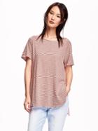 Old Navy Short Sleeve Tunic Tee - Orange Stripe