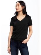 Old Navy Womens Everywear V-neck Tee For Women Black Size S