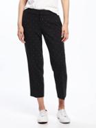 Old Navy Mid Rise Straight Harper Pants For Women - Anchor Print Bottom