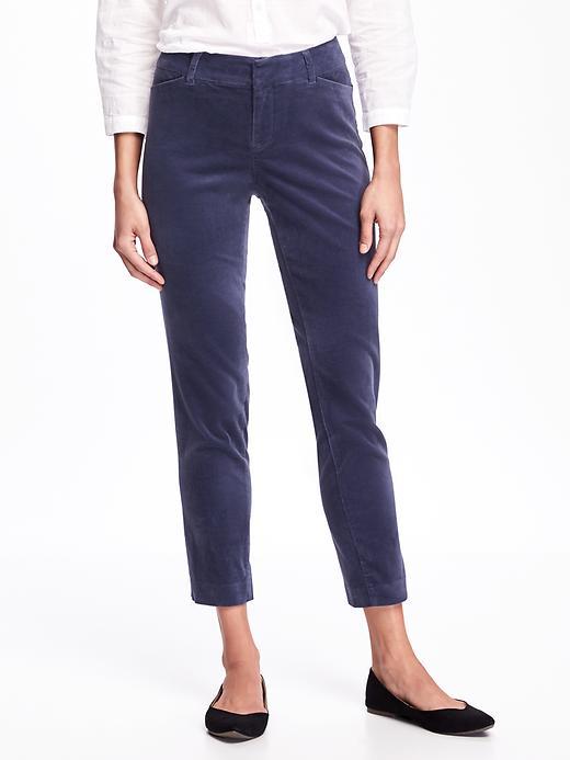 Old Navy Mid Rise Velvet Pixie Pants For Women - Tonga Trench