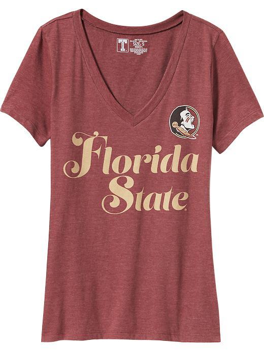 Old Navy Womens College Team V Neck Tee Size L - Florida State